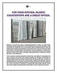 FOR YOUR KITCHEN, QUARTZ COUNTERTOPS ARE A GREAT OPTION | PDF