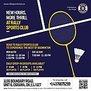 Modern Indoor Badminton Court | Rally Sports Club in Oshawa, CA