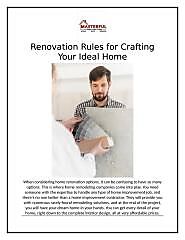 Renovation Rules for Crafting Your Ideal Home