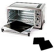TWO-PACK 100% Non-Stick 11" Polytetrafluoroethylene Toaster Oven Liner. Finally, Prevent Spillovers, Gunk & Odors! Gr...