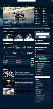 The dashboard intranet homepage