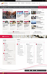 The newsroom intranet homepage