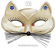 Gold Cat Masquerade Mask