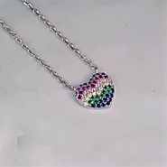 Buy Stunning Heart with Multicolour Zirconia Pendant Online With Up To 23% OFF!