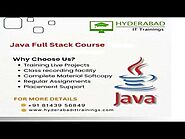 Java Full Stack Developer Course in Hyderabad