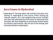 Java Course in Hyderabad