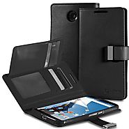 Google Nexus 6 Case - VENA [vDiary] Slim Tri-Fold Leather Wallet Case with Stand Flip Cover for Google Nexus 6