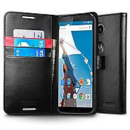 Nexus 6 Case, Spigen® [Stand Feature] Nexus 6 Case Wallet **NEW** [Wallet S] [Black] Premium Wallet Case with STAND F...