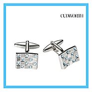 Enhance Your Look - Rhodium Plated Cufflinks For Men