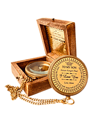 Meaningful Gift for Son from Mom - Mother to Son Engraved Compass – aladean