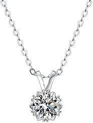 GSBLUNIE Diamond pendant necklace for women,Gifts for Women, Women's Necklaces Gifts for Her Jewellery Anniversary/Bi...
