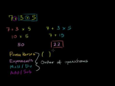 Introduction to Order of Operations