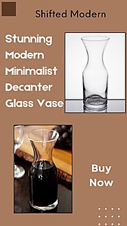 Stunning Modern Minimalist Decanter Glass Vase | ShiftedModern