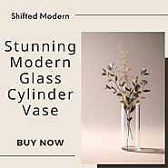 Stunning Modern Glass Cylinder Vase at ShiftedModern