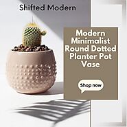 Shop Our Modern Minimalist Round Dotted Planter Pot Vase