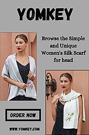 Browse the Simple and Unique Women's Silk Scarf for head