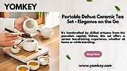 Portable Dehua Ceramic Tea Set - Elegance on the Go