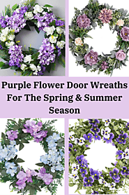Decorative Purple Flower Door Wreath Ideas For Spring
