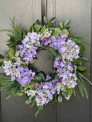 Spring Lilac Wreath For Front Door