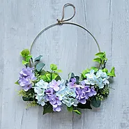 Gorgeous Blue And Purple Hydrangea Wreath Ideas For Spring