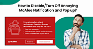 How to Disable/Turn Off Annoying McAfee Notification and Pop up?