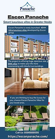 Escon Panache Smart Luxurious Villa in Greater Noida 8586888555