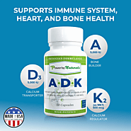 Power by Naturals Bone, Heart, and Immune Support ADK Vitamin D3 K2 and Vitamin A