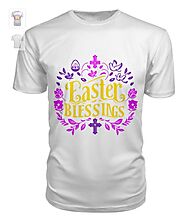 Easter Blessings Typographic T-Shirt