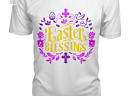 Easter Blessings Typographic T-Shirt
