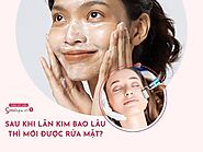 Sau lăn kim bao lâu thì được rửa mặt? Rửa mặt như thế nào?