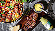 Ratatouille mit Rib-Eye-Steak