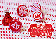 FREEBIE Valentines Hershey Kiss Stickers