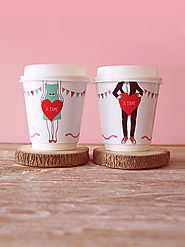 DIY 'Je t'aime' coffee cup wrappers » Eat Drink Chic