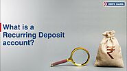 What Is Recurring Deposit Account in India | HDFC Bank
