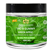 Buy THC-A Gummies green apple online - Nirvana Organics