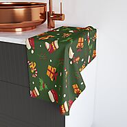 Christmas Hand Towel, Green – Festival Gift Shop