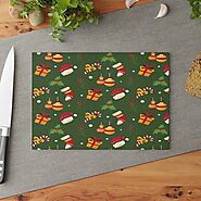 Christmas Glass Cutting Board, Green – Festival Gift Shop