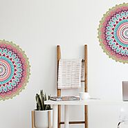 Designer Mandala Wall Stickers (65 x 35 cm) – Rangoli