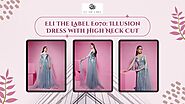 Eli The Label E070: Illusion Dress with High Neck Cut