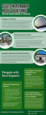 Custom Pergola Roof Solutions for Year-Round Comfort by Patioland