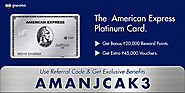 Amex Platinum Card Referral Code (AMANJCAK3): Get Bonus Rs.20,000 Reward Points + Rs.45,000 Vouchers