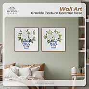 Intco Framing - Crackle Texture Ceramic Vase Wall Art