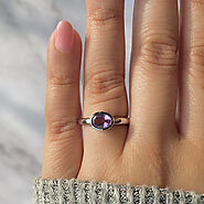 Buy Dainty Amethyst Rings online at Sagacia Jewelry