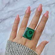 Sterling Malachite Rings Online at Sagaciya jewelry