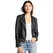 Shop Edgy Styles Women's Studded Leather Jackets Online - Marry Clothing