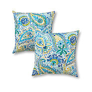 Outdoor Decorative Throw Pillows In Shades of Blue And Green – Reviews
