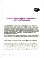 Enhance Your Corporate Events with Expert Atlanta Event Planners