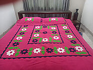 King Size Bed Spread With Double Pillow Covers