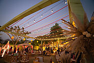 Mehendi decor at night