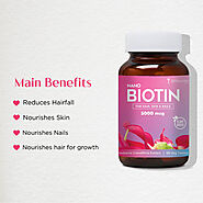 Biotin 5000mcg Supplements for Skin, Hair & Nails - Zeroharm